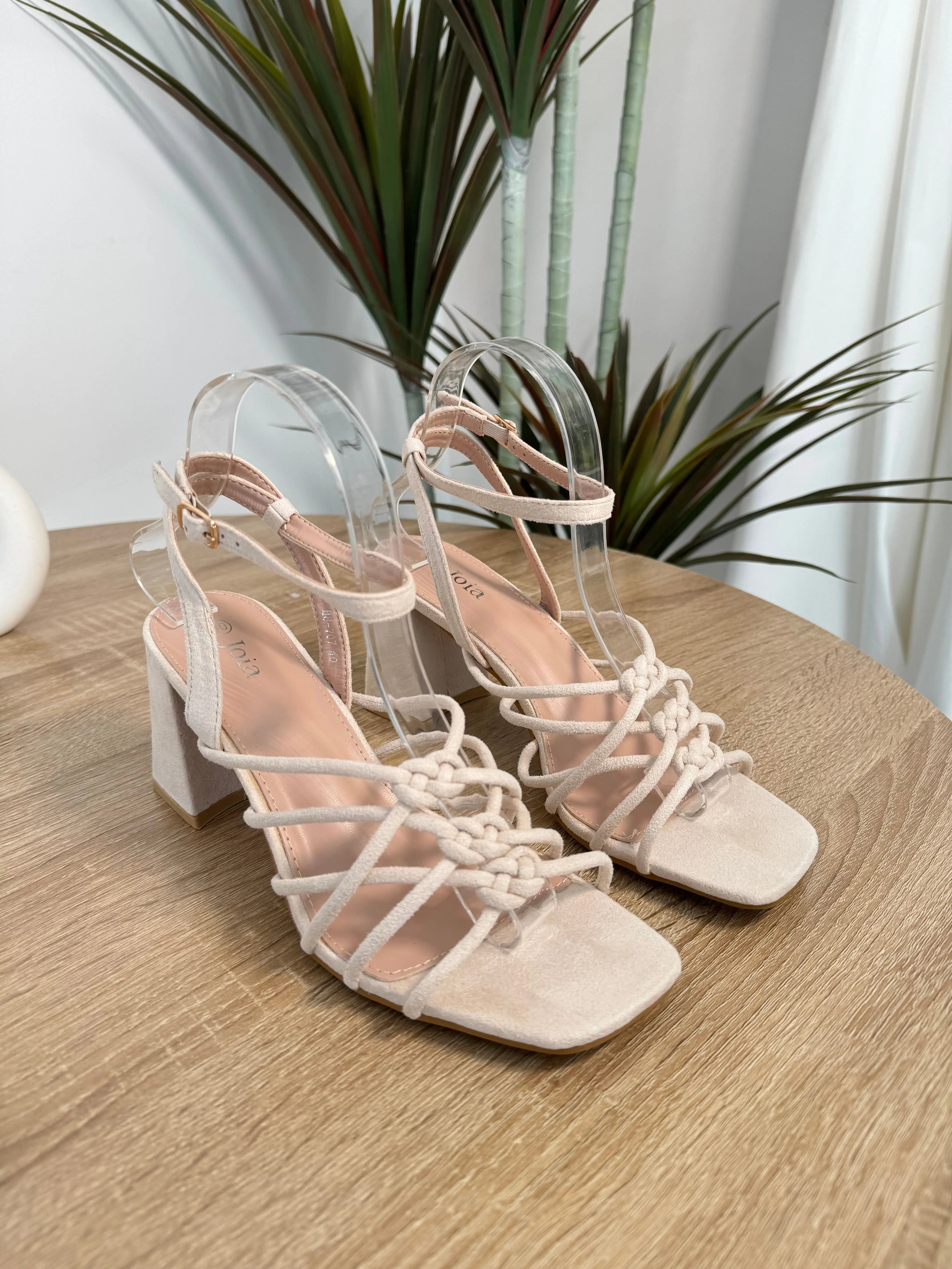 Sandales en velours à talons DS.Sélection