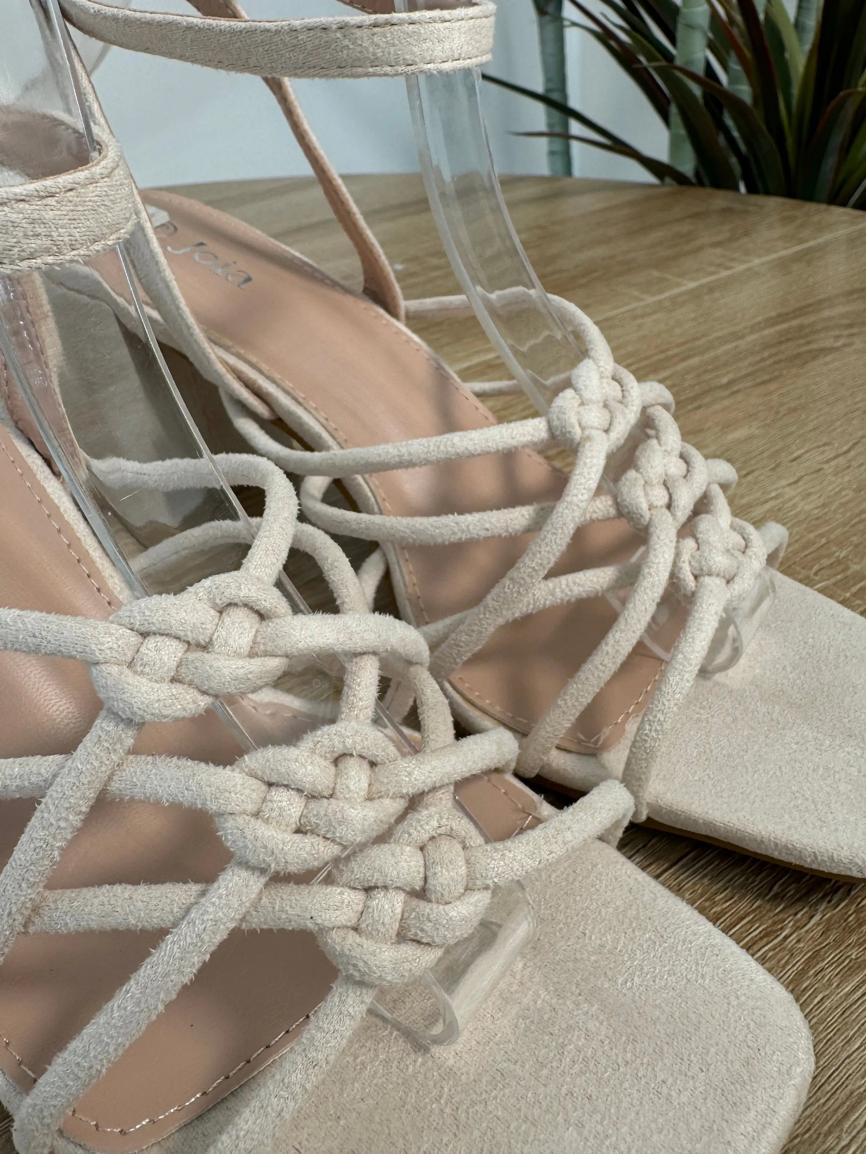 Sandales en velours à talons DS.Sélection