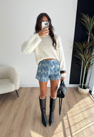 Short bleu à sequins DS.Sélection