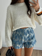 Short bleu à sequins DS.Sélection