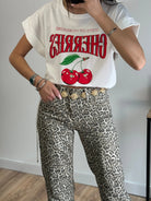 Tee-shirt blanc cerises DS.Sélection