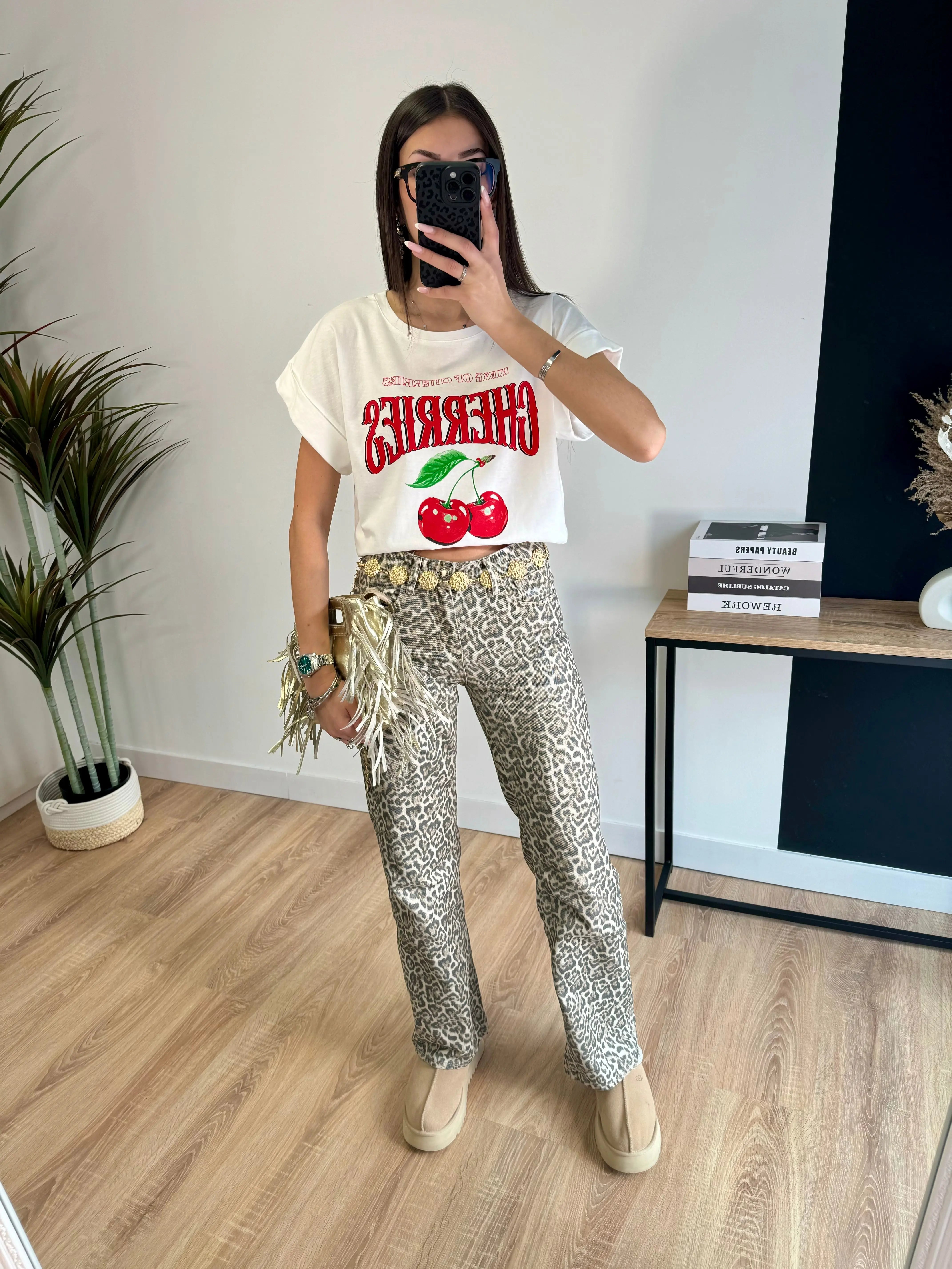 Tee-shirt blanc cerises DS.Sélection