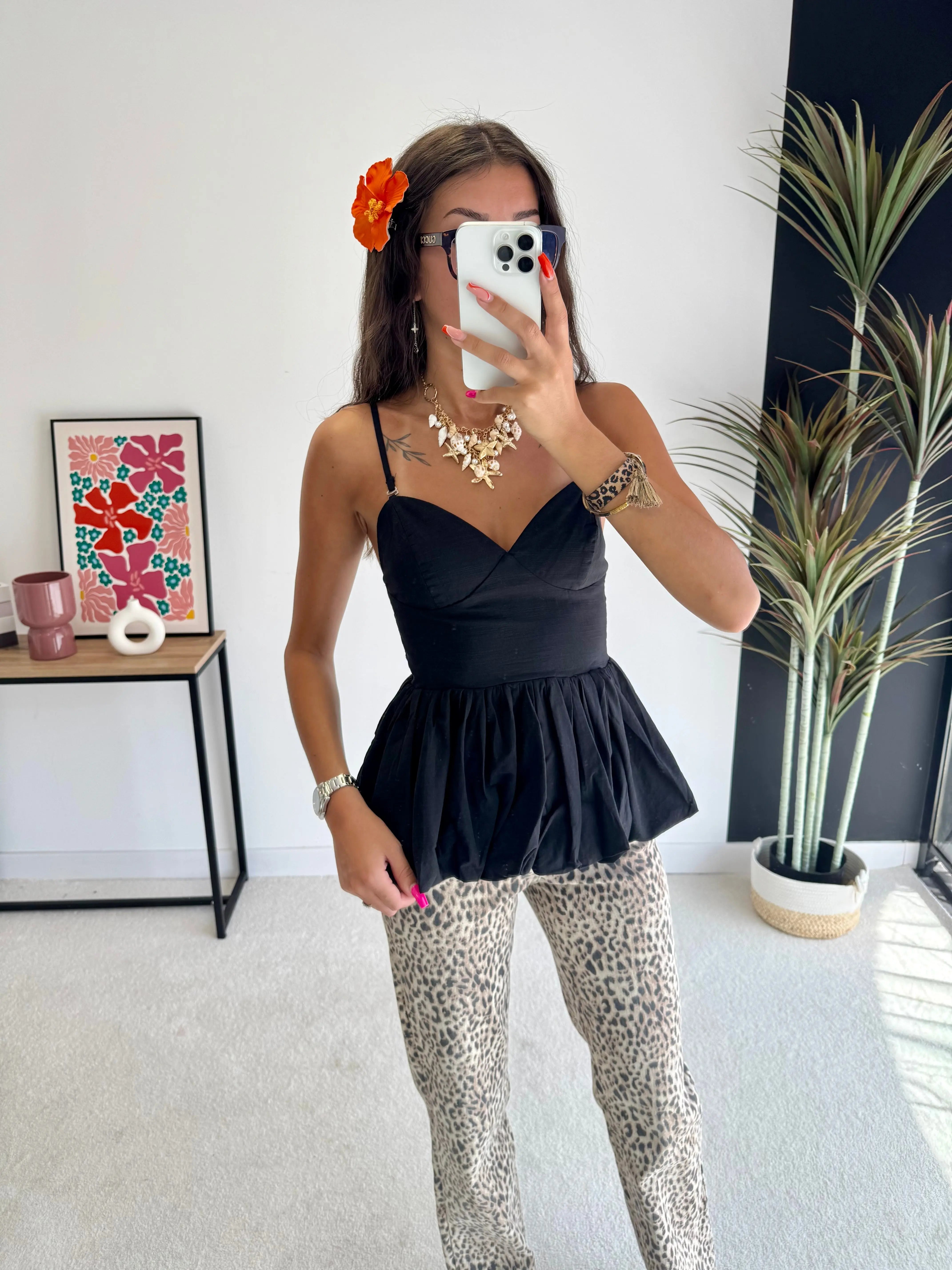 Top à bretelles noires DS.Sélection