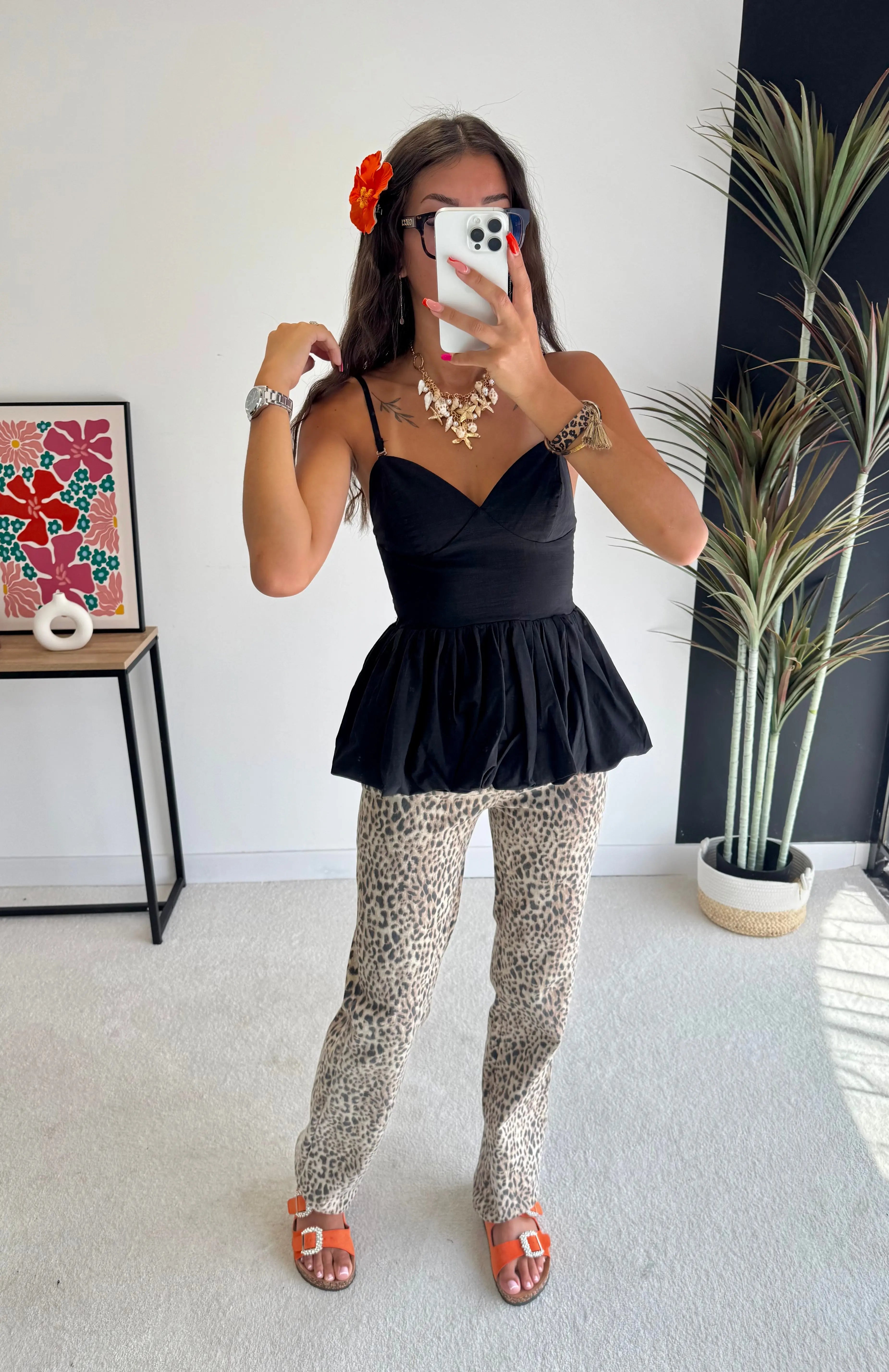 Top à bretelles noires DS.Sélection