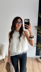 Top blanc Yasmine DS.Sélection