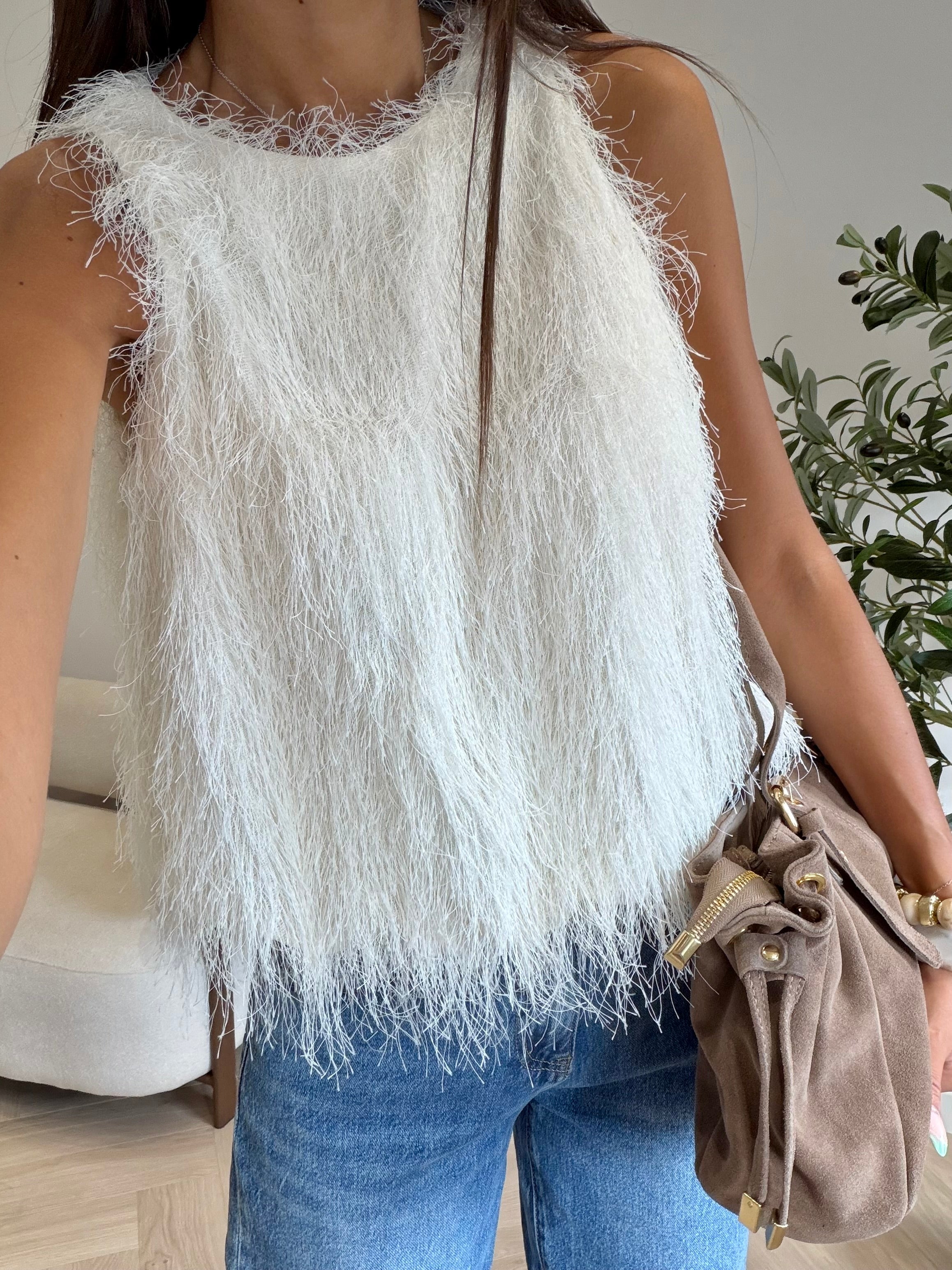 Top blanc Yasmine DS.Sélection