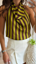 Top rayé Vert/Choco DS.Sélection